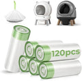 Litter Box Liners Drawstring Waste Bag 6 Rolls Heavy Duty Trash Bags by SMARTLIFEFORCATS