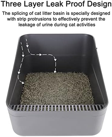 Sfozstra Small Cat Litter Box: Leak Resistant Durable Removable Tray - Image 7