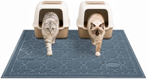 Yimobra Cat Litter Mat, Waterproof Litter Trapping Mat, Tea Blue by Yimobra