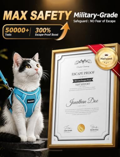 Cat Harness and Leash Set, Escape Proof Kitten Harness, Night Blue - Image 3