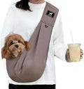 Dog Sling Carrier for Small Dogs up to 15 lbs, Hands-Free, Size L by PAWPUBBY