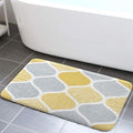 JAWO Yellow and Grey Paisley Bath Mat by JAWO