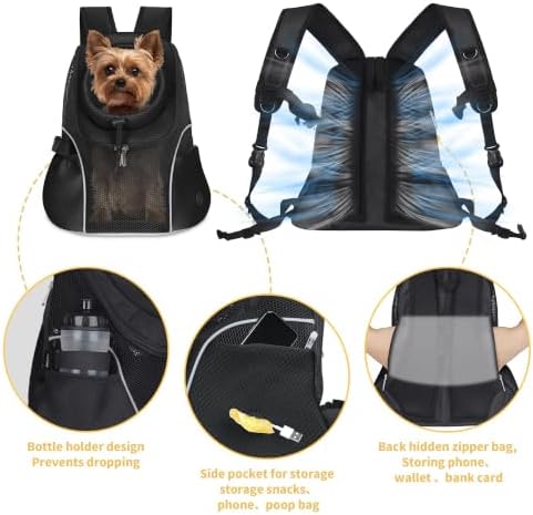 WOYYHO Pet Dog Carrier Backpack, Ventilated Mesh Small Dog Front Backpack - Image 3