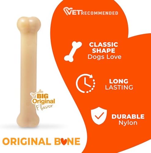 Nylabone Power Chew Original Bone Dog Chew Toy, Original Flavor - Image 3