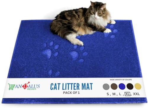 Andalus Extra Large Cat Litter Mat, Non-Slip & Easy to Clean Cat Litter Box Mat by AndalusBrand