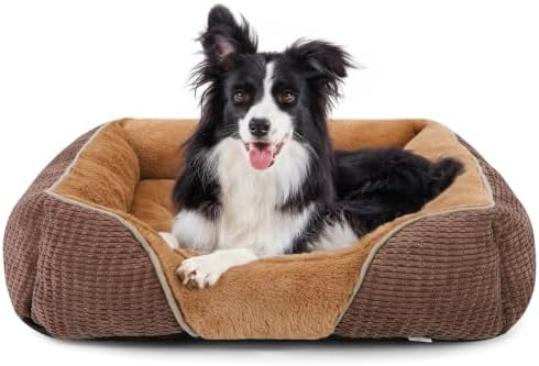 MIXJOY Dog Beds for Medium Dogs Washable, Calming Pet Bed Medium Size Dog by MIXJOY