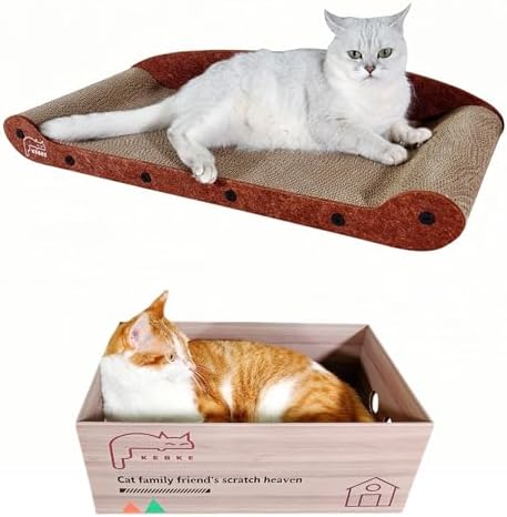 Cat Scratcher Extra Large Sofa Bed and Scratcher Box by KEBKE