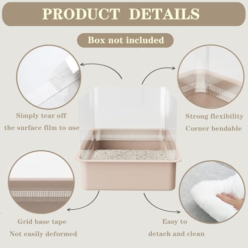 9Pcs Cat Litter Box Pee Shields, Litter Box Splash Guard - Image 3