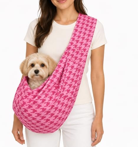 Dog Sling Carrier for Small Dogs and Cats 5–16 lbs, Puppy Carrier Sling by AXEARTE