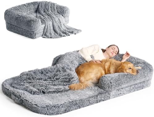 EHEYCIGA Orthopedic Foldable Human Dog Bed by EHEYCIGA