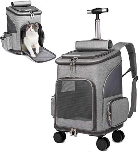Wheeled Pet Carrier Backpack Pet Stroller, Travel Carrier, Car Seat by MOVCOMPRA