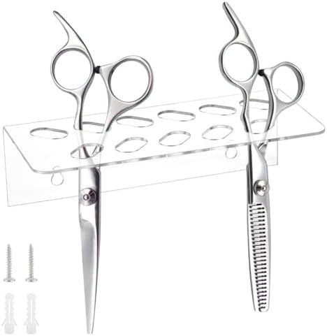 AHANDMAKER 2Pcs Clear Acrylic Wall Mounted Scissors Shear Holder Rack by AHANDMAKER