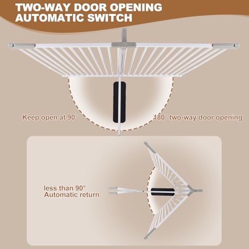 51" Extra Tall Cat Gate for Doorway, 30-49" Wide Auto Close Pet Gate - Image 4