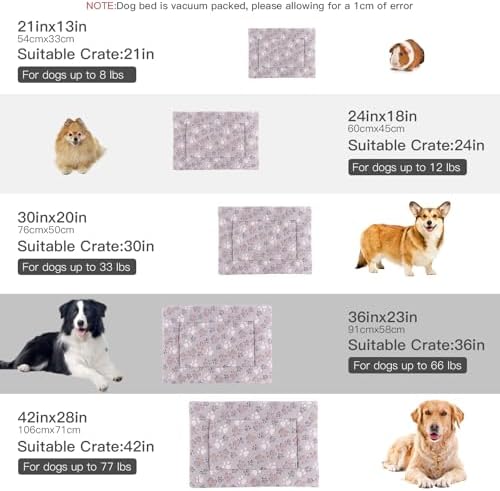 BBVAGSS Reversible Dog Crate Pad, Memory Foam Pet Bed Mat, Soft Warm Machine - Image 5