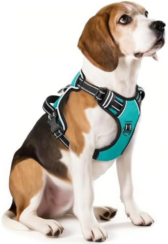 HEELE Dog Harness, No Pull Adjustable Padded Reflective Harness by HEELE