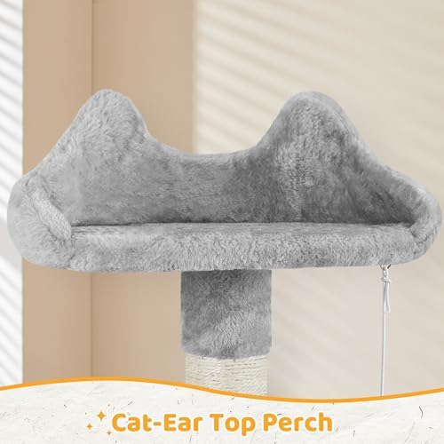 Yaheetech 54in Cat Tree, Light Gray - Image 5