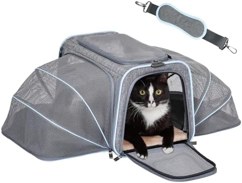 Petsfit Medium Double Expandable Cat Carrier by Petsfit