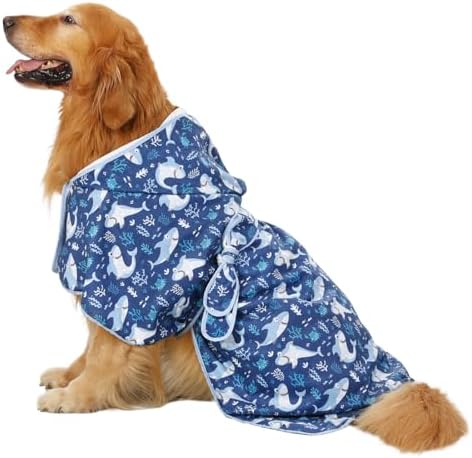 HDE Hooded Dog Bathrobe Quick Dry Towel Wrap by HDE