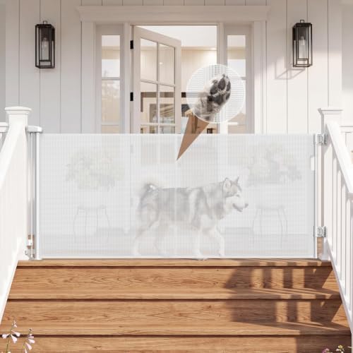 GRENFU Reinforced 71" Wide Retractable Baby Gates Long Dog Gate by BabyPetProofingProducts