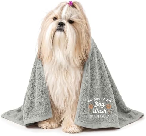 DAN RIVER Dog Towels for Drying Dogs & Cats 100% Cotton, 20x40'' by DanRiver