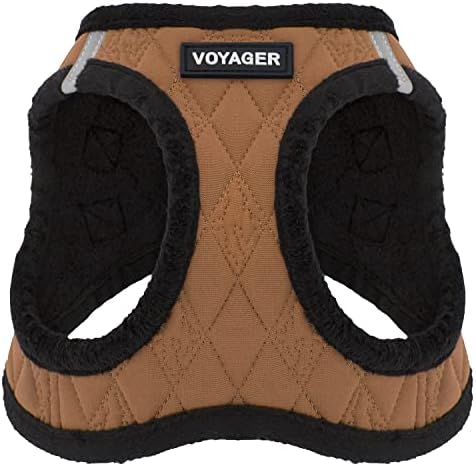 Voyager Step-in Plush Dog Vest Harness -Beige Plush by BestPetSuppliesLLC