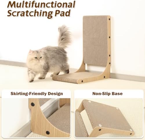 Zakkart 2-Pack L-Shaped Cat Scratching Board, 19.7" Tall - Image 5