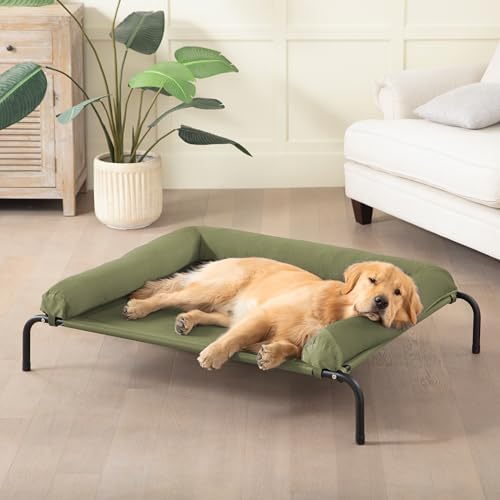 Cooling Elevated Dog Bed for Large Dogs, Outdoor Raised Dog Beds Dogs Cot by WESTERNHOME