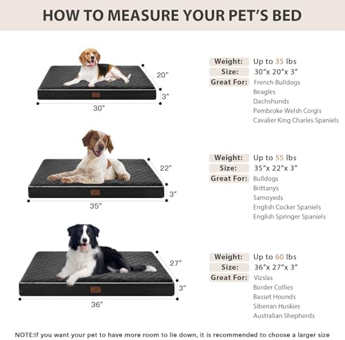 WNPETHOME Orthopedic Waterproof Dog Bed Medium - Image 6