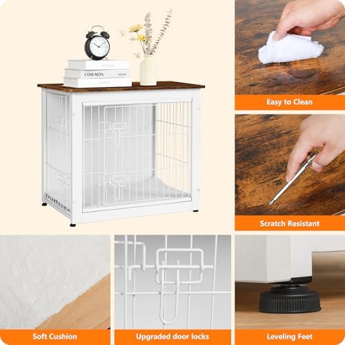 DWANTON 27" Dog Crate Furniture, Dog Kennel Indoor, - Image 5