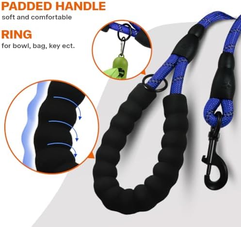 Taglory Rope Dog Leash for Medium Large Dogs, 6 FT Padded Handle - Image 4