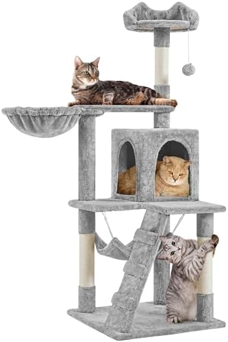 Yaheetech 54in Cat Tree, Light Gray by Yaheetech