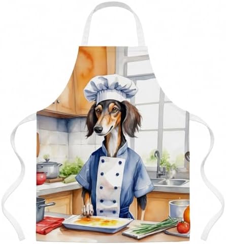 Caroline's Treasures Saluki The Chef Apron Cooking Kitchen Server Baking Crafts by CarolinesTreasures