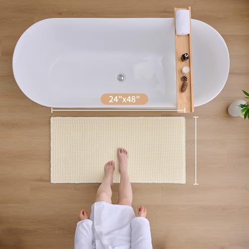 ILANGO Upgraded Waffle Bath Rug 24x48, Super Absorbent Non Slip Bath Mat - Image 2