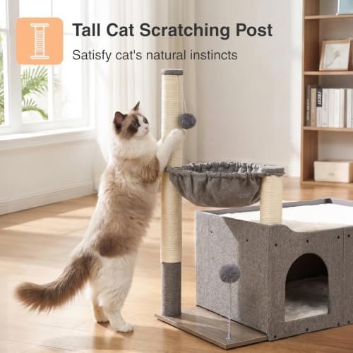 Veehoo 31.9" Small Cat Tree Condo - Image 5