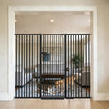 Lumizone Extra Tall Cat Gate 55.12" High 63.39"-67.71" Wide Pet Gate Black by Lumizone