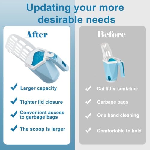 Cat Litter Scooper with Holder, Waste Can & 150 Refill Bags - Image 2