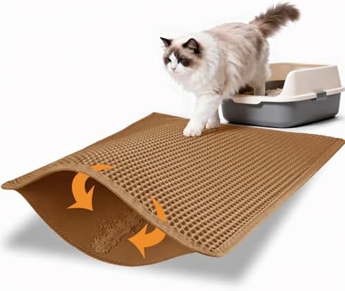 Pieviev Litter Mat, Double-Layer Waterproof Litter Trap by Pieviev
