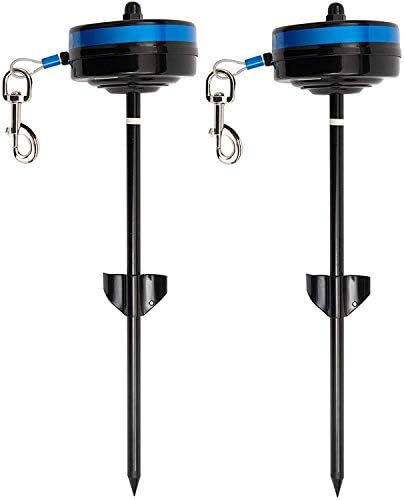 Lixit® Bracket Mount and Stake Retractable Leash Tie Outs by Lixit