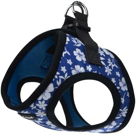 Bark Appeal Blue Hibiscus Step-in Dog Harness by BarkAppeal