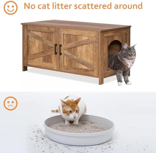 Homhedy 39.4" L Cat Litter Box Enclosure - Image 3