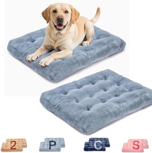 2 Pack Dog Bed, Washable Deluxe Plush Dog Crate Beds by MOIRIG