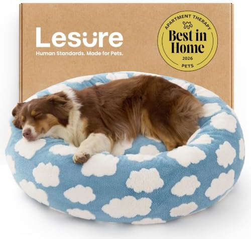 LE SURE Shown on TV Jacquard Donut Dog Beds Large Sized Dog by Lesure