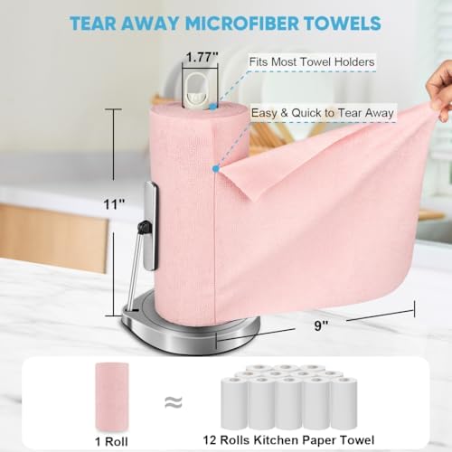AIDEA Microfiber Cleaning Cloth 330 Sheets 6 Roll - Image 2