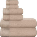 GLAMBURG 100% Cotton Ultra Soft 6 Pack Towel Set, Contains 2 Bath Towels 28x55 by GLAMBURG
