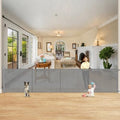 Reinforced 42" Extra Tall Retractable Baby Gate-Prevent Crawling Under by Babyproofingoutletcovers