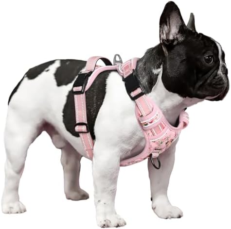 Timos Small Dog Harness, No Pull No Choke, Easy On & Off, Flower Pink - Image 6