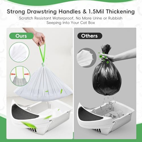60 Count Cat Litter Bags for Litter Box Robot 4/3/5, Pre-Separated Thick - Image 2