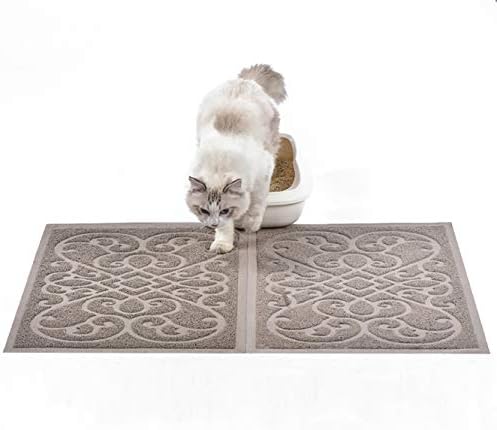 PetLike 2pk 30x18 inch Cat Litter Box Mat, Thick Kitty Litter Trapping Mat by PetsLikePetLike