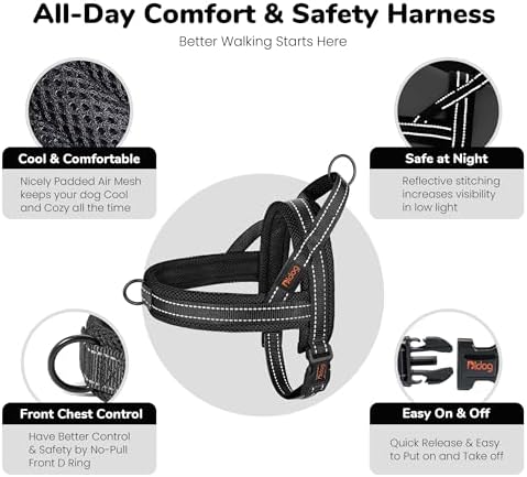 Didog No Pull Dog Harness for Medium Dogs, Breathable Mesh Padded - Image 6