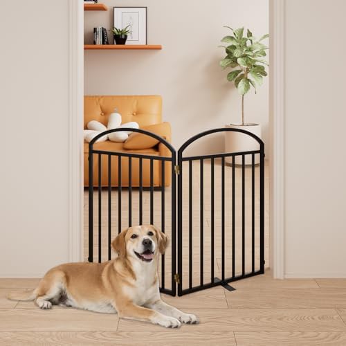 SNUOWU 2 Panels Full Matel Freestanding Dog Gates - Image 6